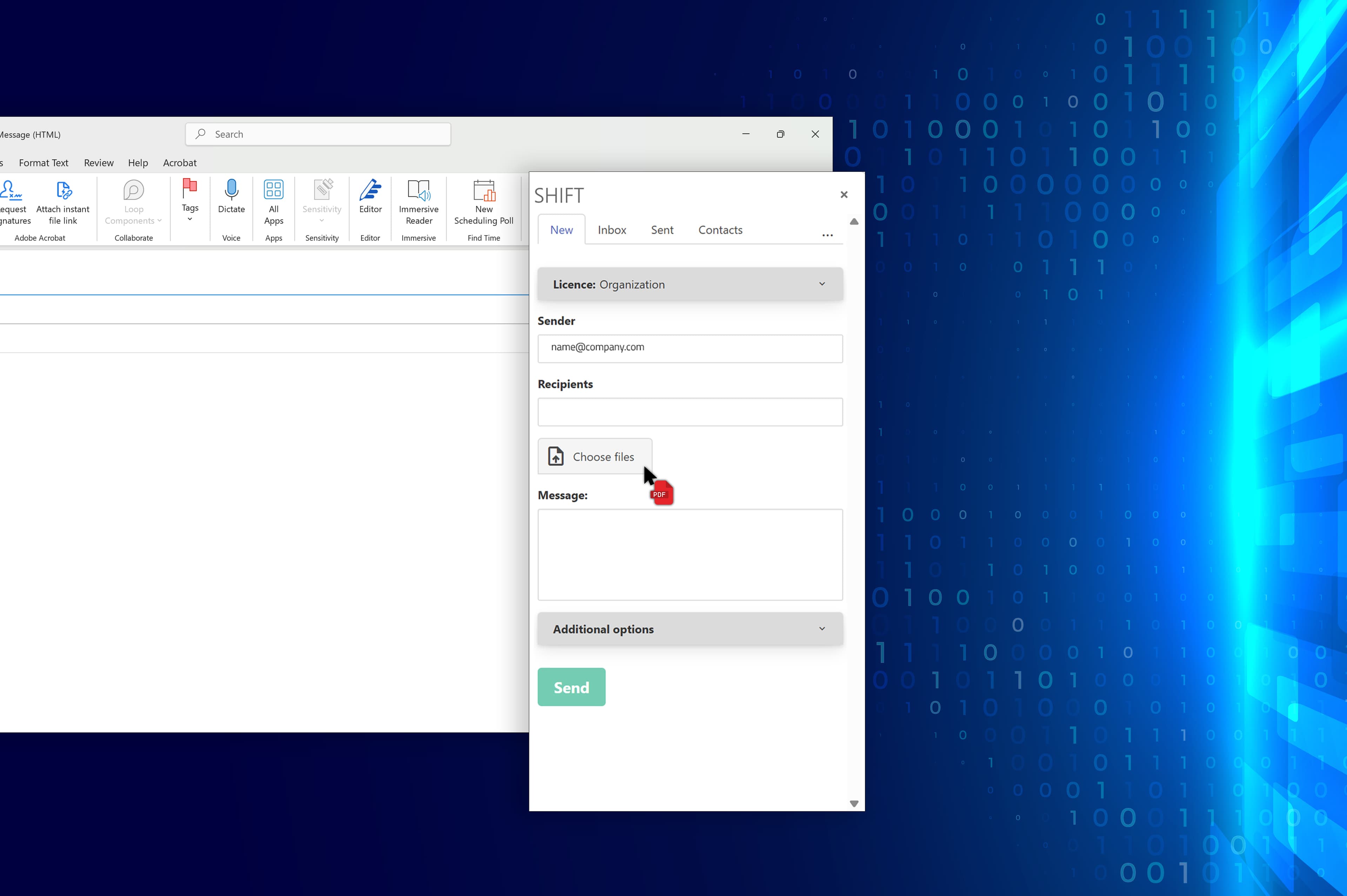 Helpful add-ins for Microsoft Outlook - SHIFT For Outlook - Transfer large files quickly, securely and conveniently through Microsoft Outlook.